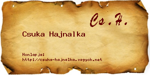 Csuka Hajnalka névjegykártya