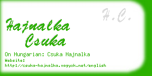 hajnalka csuka business card